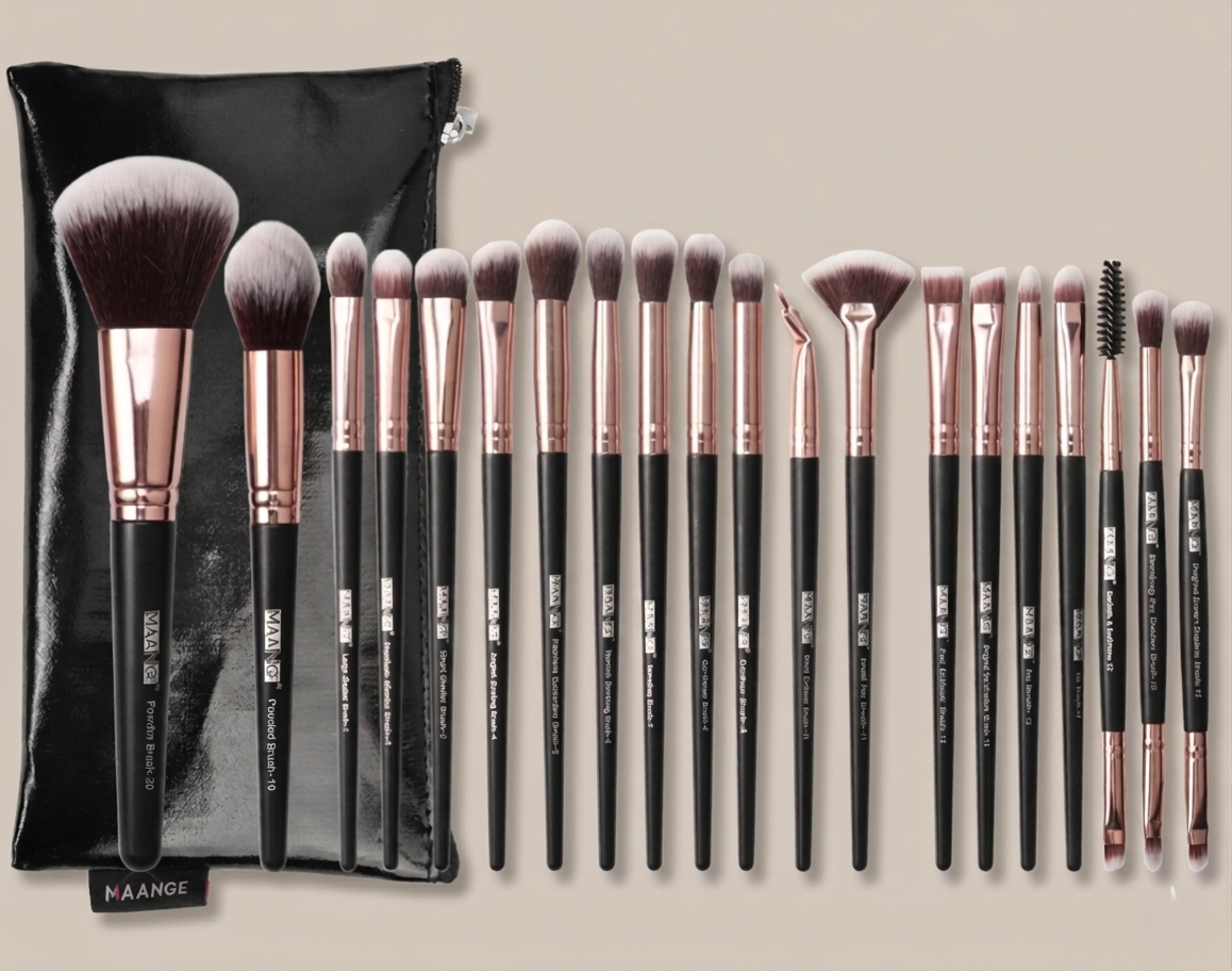 Makeup Brush Set with Brush Bag 12-Piece